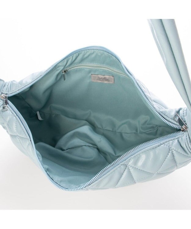 UNBILLION カシュカシュ cachecache / ソフト合皮キルティングハーフムーンショルダー ブルー