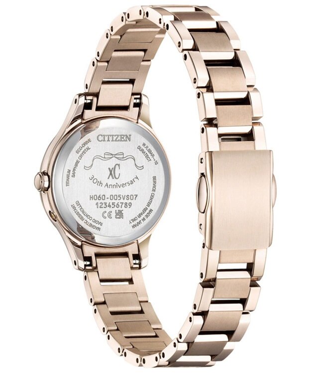 CITIZEN 【xC 30周年アニバーサリーモデル】「桜のフラワーボックス」をテーマにした光発電エコ・ドライブ電波時計 限定ウオッチ ES9498-77N サクラ色