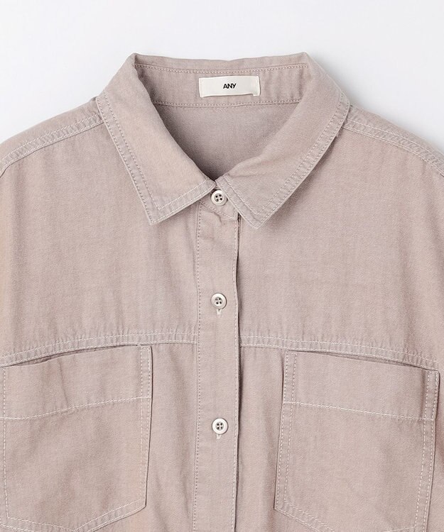 ANY L ライトオンスデニムシャツ ベージュ