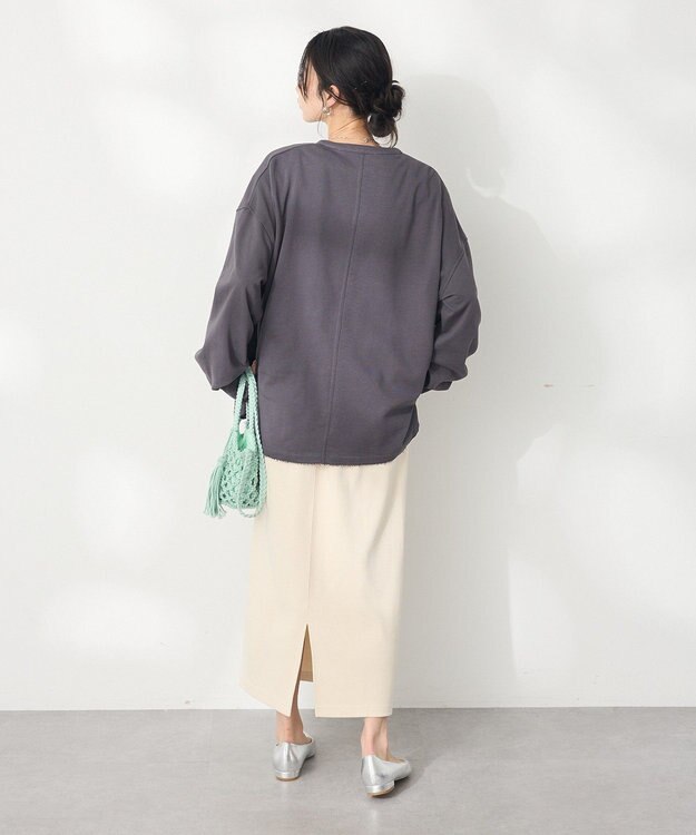 CRAFT STANDARD BOUTIQUE TC裏毛Ｖネックプルオーバー Black