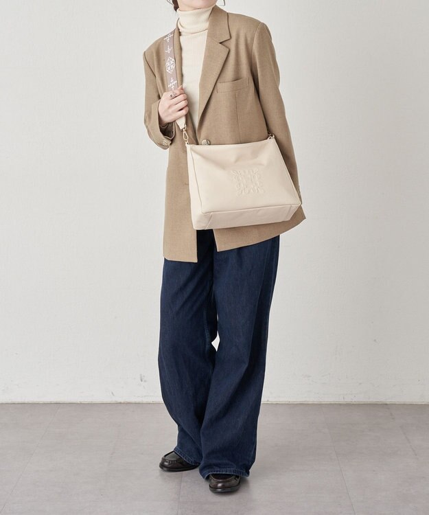 russet エンボスモノグラム2WAYショルダーバッグ(CE-1692) Ivory