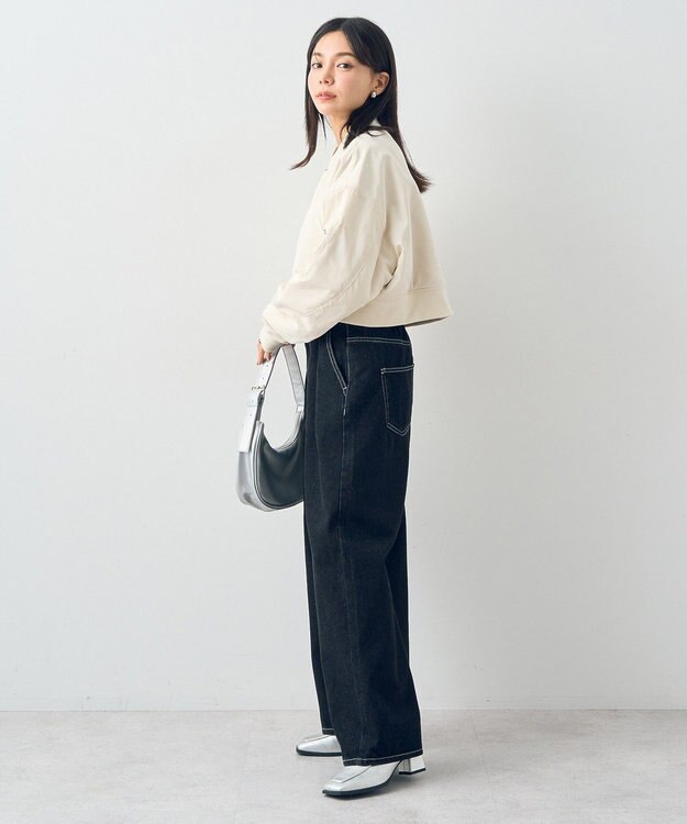 earth music&ecology ファーリバーシブルショートＭＡ－１ Ivory