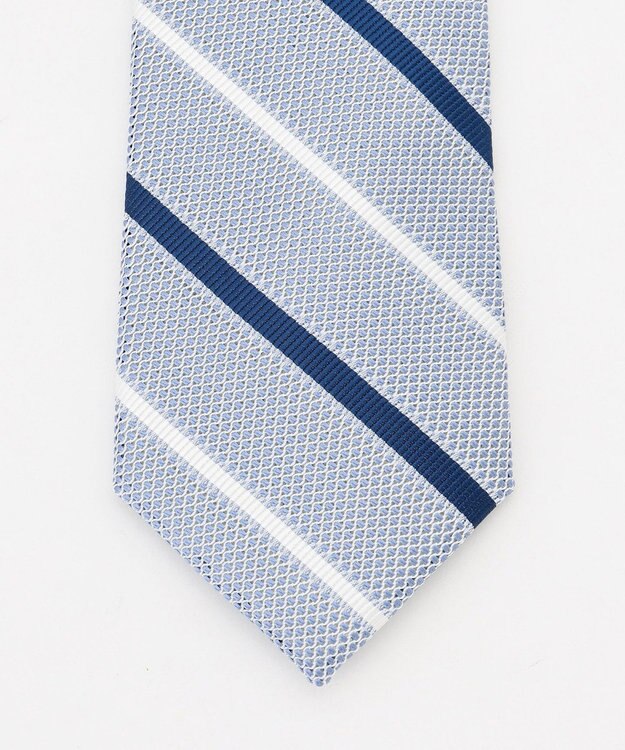J.PRESS MEN 【JAPANESE SILK FRESCO TIE COLLECTION】マルチストライプ ネクタイ サックスブルー系1