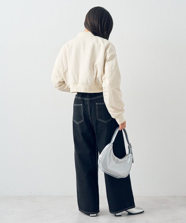 earth music&ecology ファーリバーシブルショートＭＡ－１ Ivory