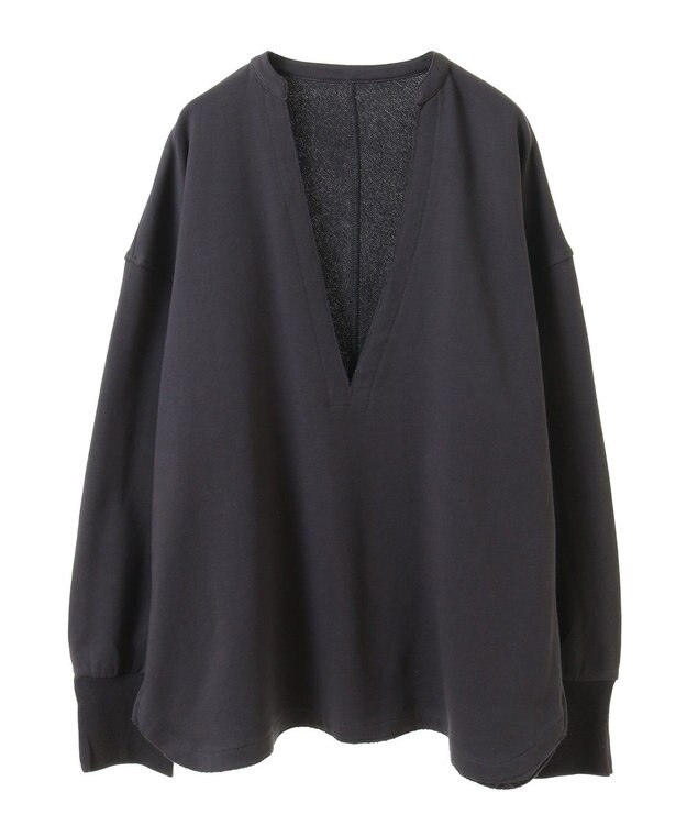 CRAFT STANDARD BOUTIQUE TC裏毛Ｖネックプルオーバー Black