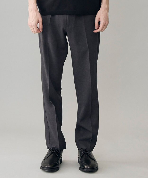 UNFILO MENS 【OCEANS 雑誌・web・YouTube 掲載】WOOL TOUCH 機能美パンツ スリム【東レ開発のウール見え高機能素材】 チャコール