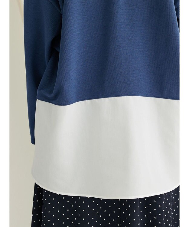 CRAFT STANDARD BOUTIQUE 布帛切替デザインプルオーバー Navy