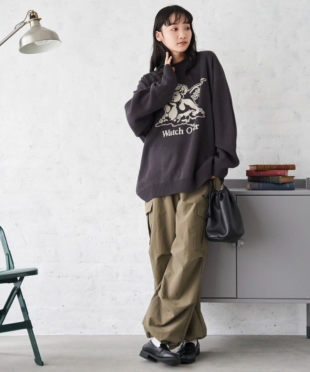 WEGO オーバーフィットジャガードプルオーバー 柄8