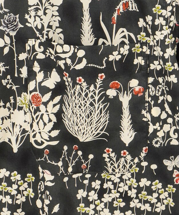 JOSEPH ABBOUD 【キングサイズ・新作・英国・リバティ社】リバティタナローンプリント 半袖シャツ オリーブ系6