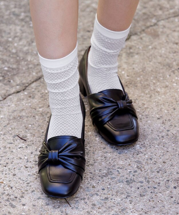 Tiaclasse レース編みソックス オフホワイト