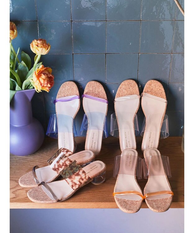 earth music&ecology ＯＲｉｅｎｔａｌＴＲａｆｆｉｃ　クリアストラップサンダル Brown