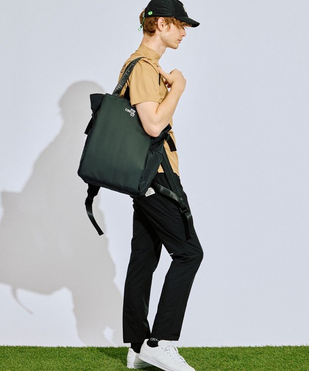 PW CIRCULUS 【MEN】ベンチレーション テーパードパンツ ゴルフ ブラック系