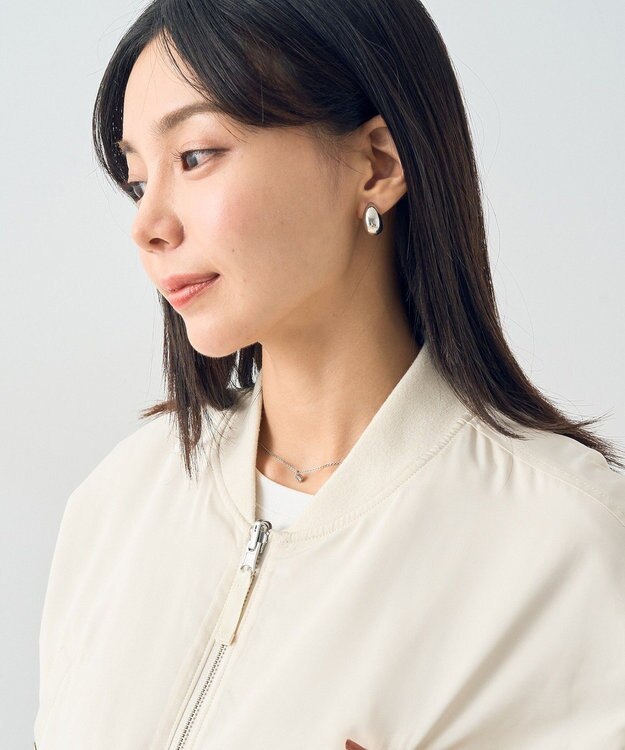 earth music&ecology ファーリバーシブルショートＭＡ－１ Ivory