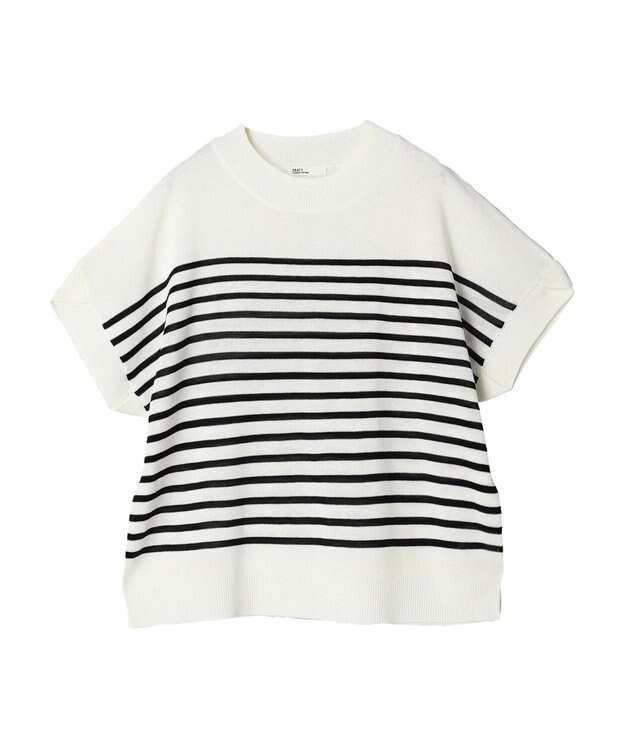 CRAFT STANDARD BOUTIQUE 【洗える】チューリップスリーブプルオーバー Border Ivory