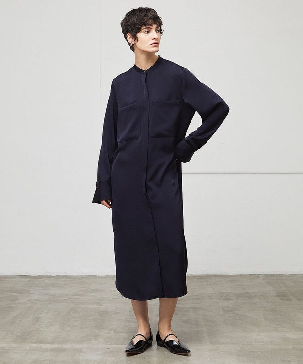 BEIGE， 【洗える】FLEUR / シャツドレス Navy