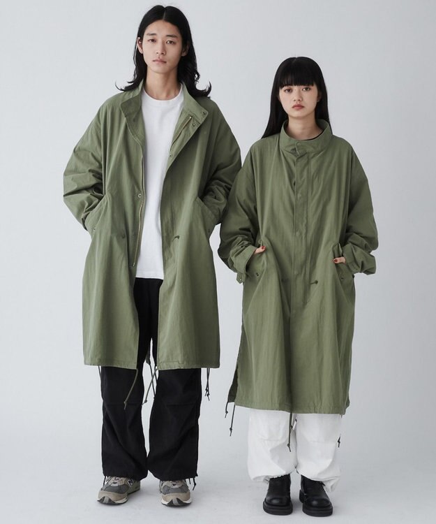 WEGO 【ユニセックス着用ITEM】サイドスリットモッズコート カーキ