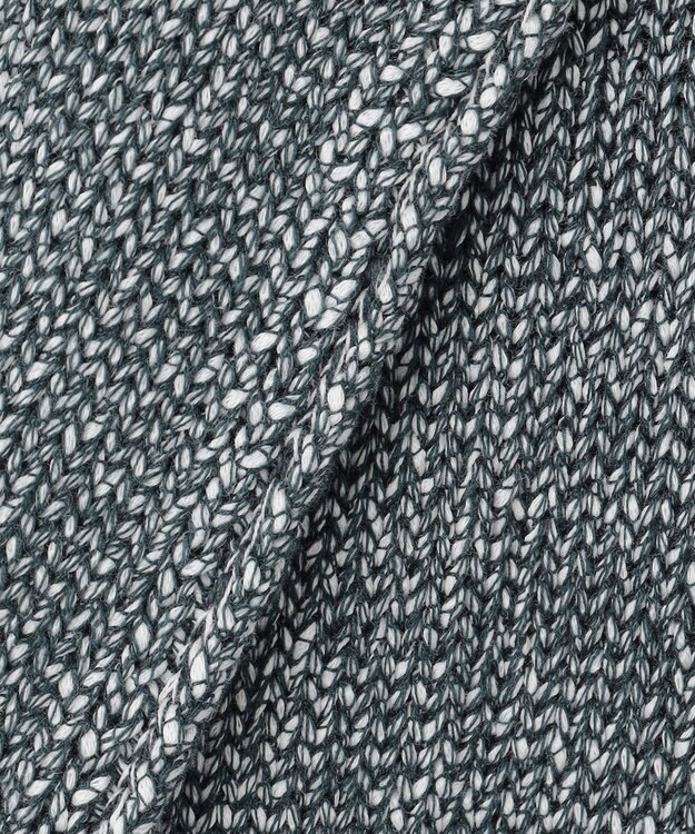 JOSEPH ABBOUD 【イタリア糸使用】コットンリリヤーン ニット ジャケット ネイビー系