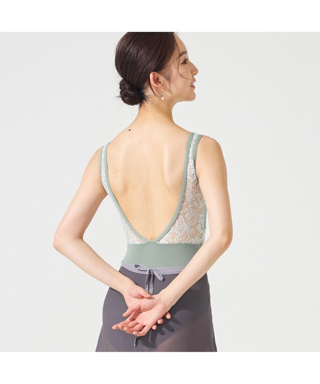 Chacott 【MAY NAGAHISA】ノースリーブレオタード シーグリーン