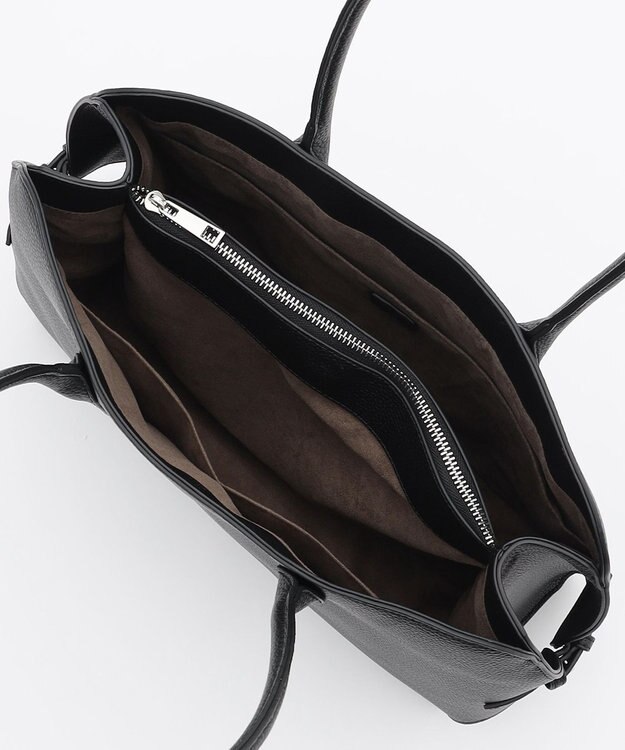 ICB 【先行予約・A4サイズ収納可】ラウンドボストントート ブラック