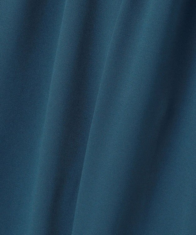 ANY 【ウエストゴム】２タックジョーゼットワイドパンツ ネイビーブルー