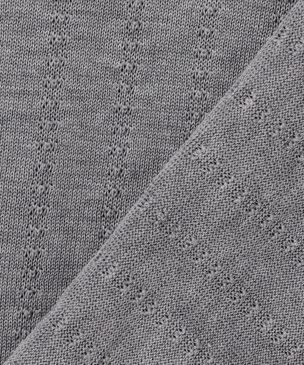 J.PRESS MEN シルクコットン ニットポロシャツ ライトグレー系