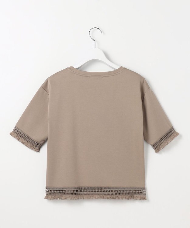 自由区 L コンパクトハイゲージフリンジ Tシャツ カーキ