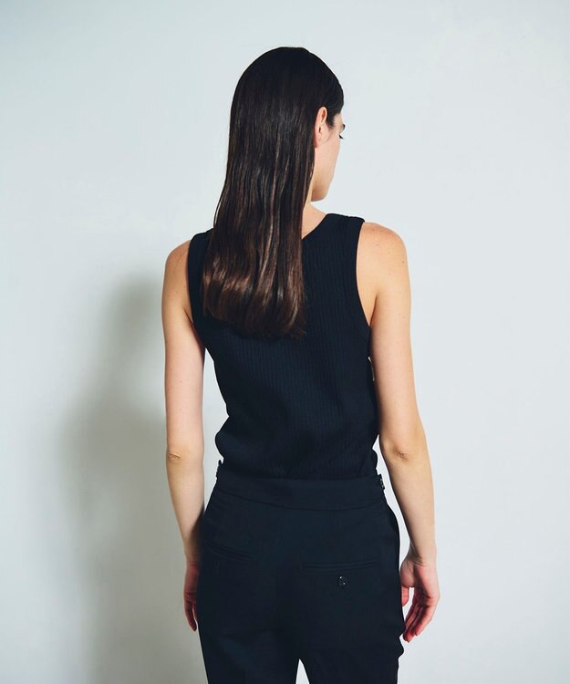 GRACE CONTINENTAL リブニットタンクトップ ブラック