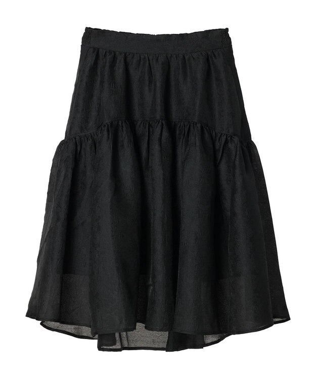 Green Parks ジャガードボリュームスカート Black