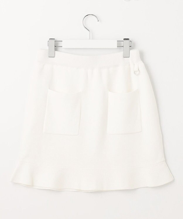 23区GOLF ニットアップでレディなスタイリングを【WOMEN】【洗える】ニットスカート アイボリー系