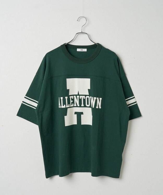 WEGO 【ユニセックス着用ITEM/手洗い可/MLサイズ】フットボールBIG　T（S） ダークグリーン