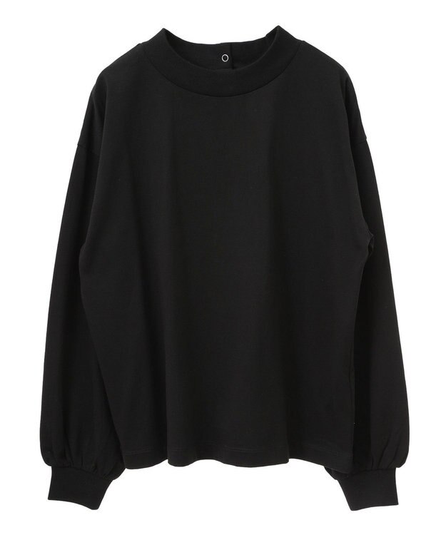 CRAFT STANDARD BOUTIQUE モックネックリングドット長袖プルオーバー Black