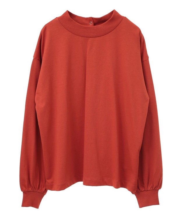 CRAFT STANDARD BOUTIQUE モックネックリングドット長袖プルオーバー Orange