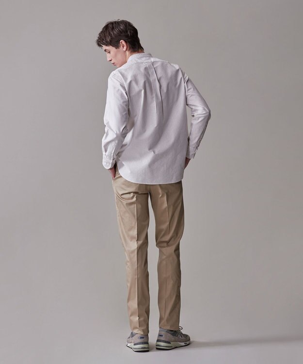 J.PRESS MEN 【IVY COLLECTION】【毎シーズン大好評】バックブル ロンストクレイジーパターン バンドカラーシャツ ベージュ系1