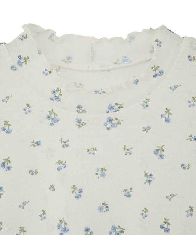 earth music&ecology ハイネックフラワーメロープルオーバー Ivory