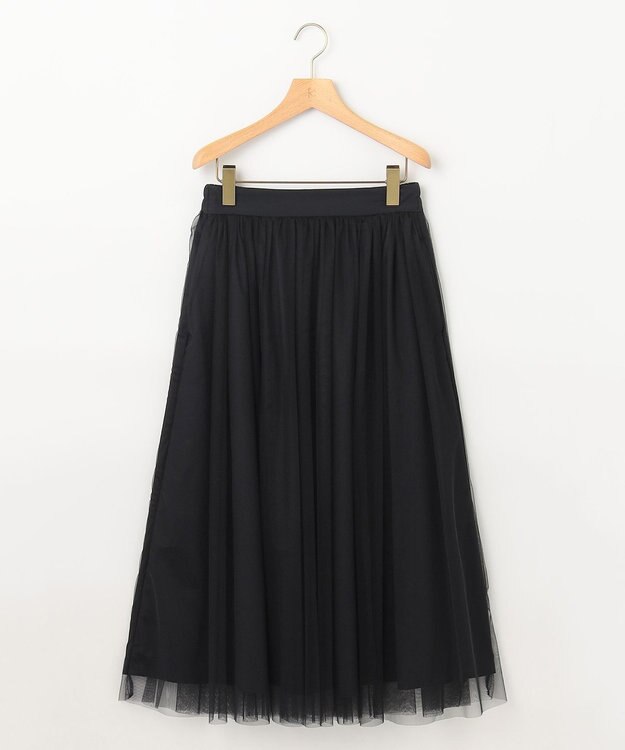 組曲 L 【WEB限定・2SET】シャイニーラメニット×チュールスカート ローズ系