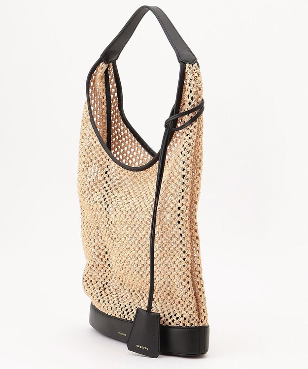 GRACE CONTINENTAL ORSETTO メッシュバッグ ベージュ