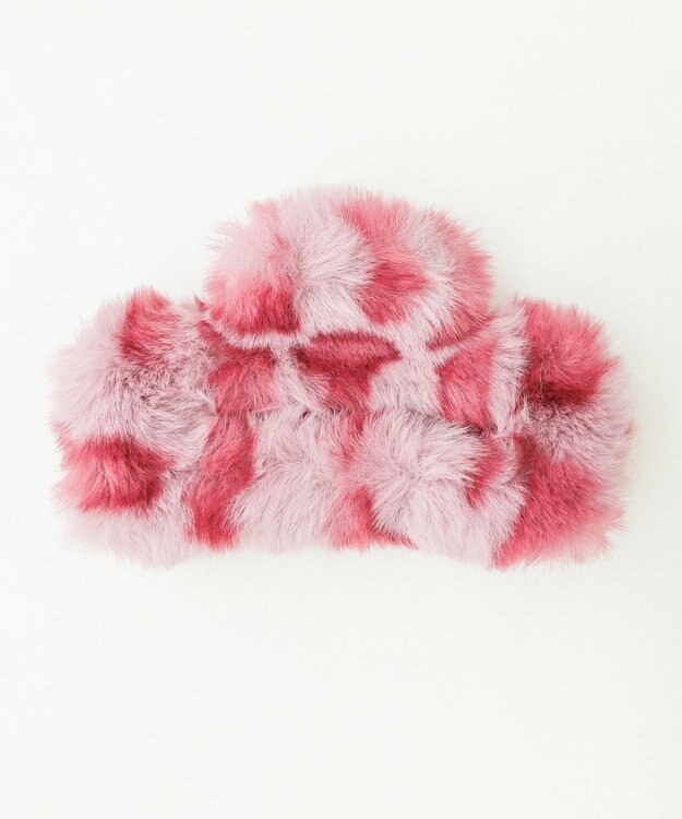 WEGO Lファーレオパードスクエアバンス ピンク