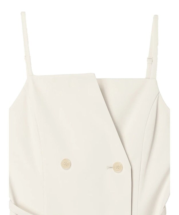 earth music&ecology トレンチ風キャミミニワンピース Ivory