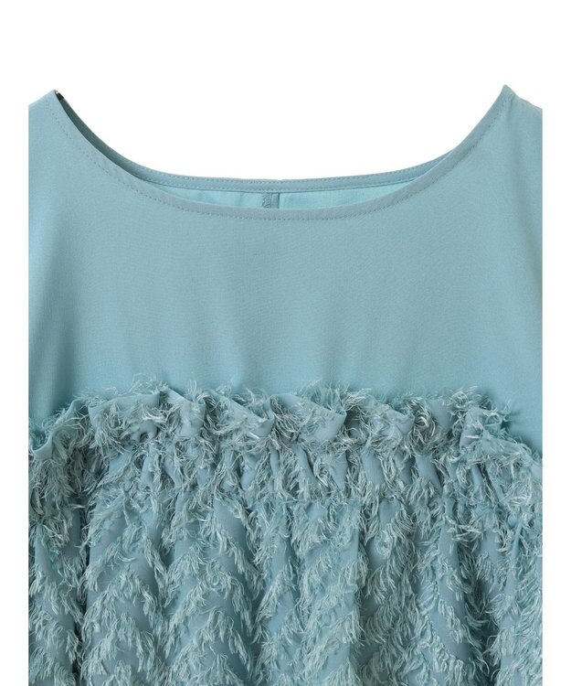 Green Parks フェザージャガードドッキングブラウス Mint