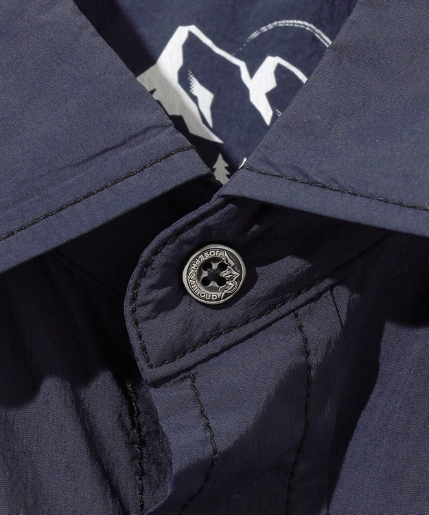 JOSEPH ABBOUD MOUNTAIN 【軽量/ストレッチ/ECO撥水】ライトワッシャーストレッチ アウトドア シャツ ネイビー系