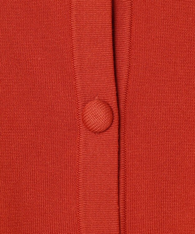 ANY スウェットライクニットカーディガン オレンジ