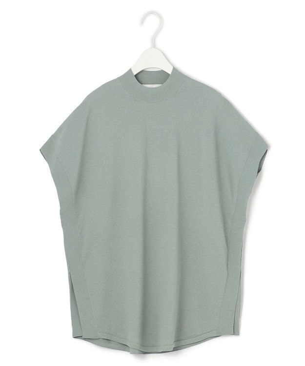 ICB L 【接触冷感・UVカット・洗える】 ヴィスコースナイロンハイゲージ プルオーバー ティールグレー系