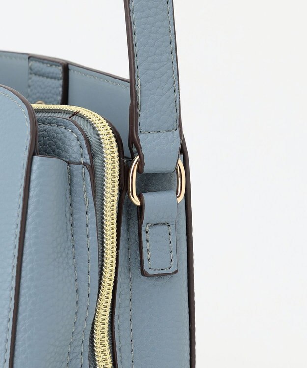 LA BAGAGERIE 【maison vert】 【多収納】アオリショルダーバッグ ライトブルー