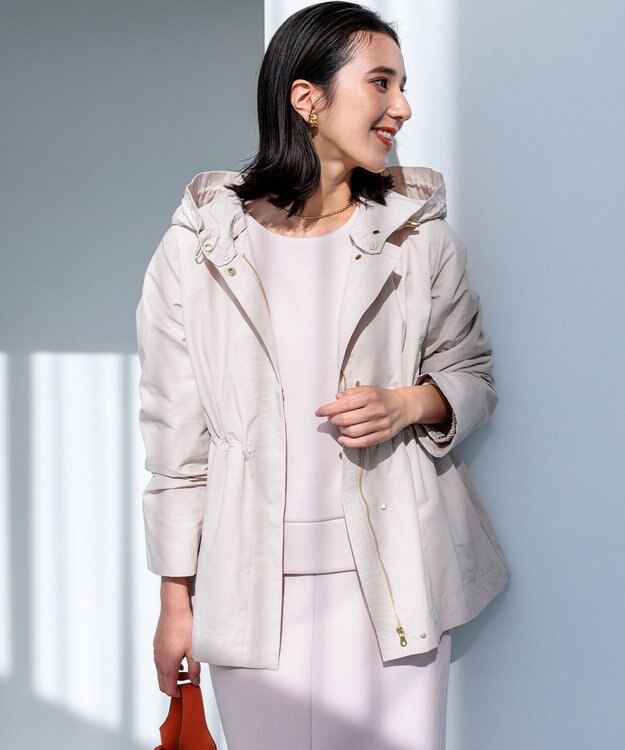 組曲 L 【フード取り外し可】2WAYショート丈ライトアウター ベージュ系