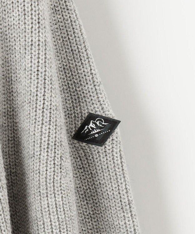 JOSEPH ABBOUD MOUNTAIN 【UNISEX】リサイクルウールポリ ニットパーカー ライトグレー系