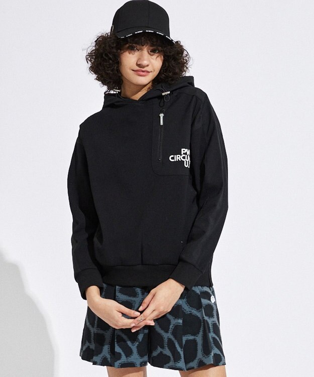 PW CIRCULUS 【WOMEN】DIMPLE  プルオーバー ゴルフウェア レディース ブラック系