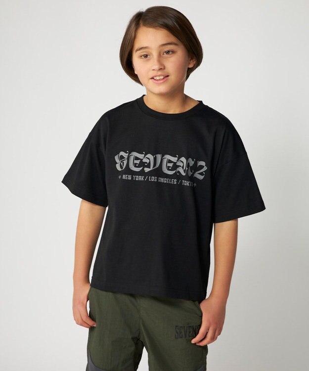 OP／FILA 【SEVEN2】バックプリントTシャツ ブラック