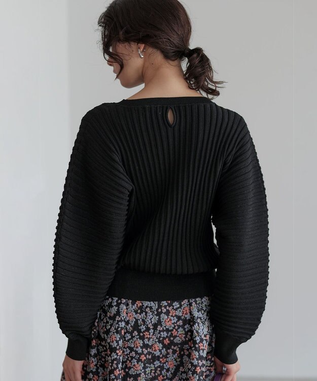 組曲 S ラメリブドルマン ニット ブラック系