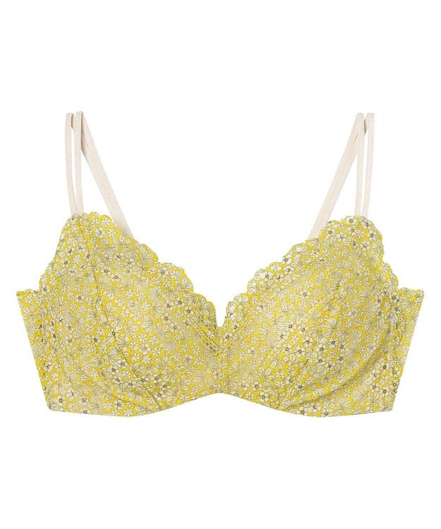 une nana cool 【リニューアル】364ブラ レース MADE WITH LIBERTY FABRIC ライトベージュ