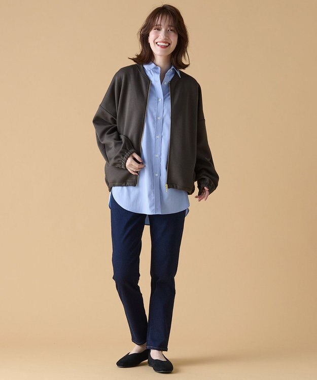 ANY 【洗濯機可】ダンボールジップブルゾン チャコール